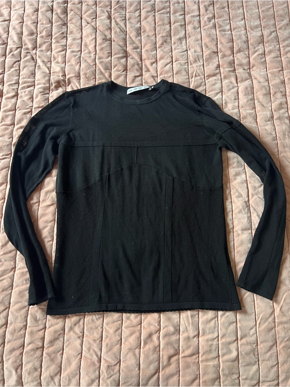 & Other Stories Black Women’s Crewneck Cotton Knit Sweater Size M
